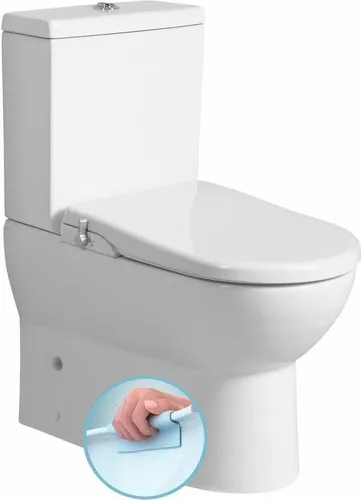 JALTA WC-Kombi mit Bidet-Sitz CLEAN STAR – spülrandlos, flexibel im Abgang