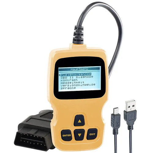 Lescars OBD2-Diagnosegerät - XL-LCD-Display, kompatibel mit VW, Audi und Skoda, einfache Fehlerdiagnose und Service-Rücksetzungen
