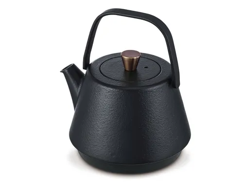 Beka 16409324 Teekocher aus Gusseisen - Teekocher für Kaffee, Tee und Schokolade, ideal zum Warmhalten, mit extra feinem Edelstahlsieb und Bronze-Knopf, geeignet für alle Herdarten, auch Induktion.