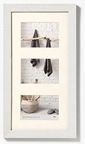 walther design Bilderrahmen polarweiss 3x 10x15 cm Galerie mit Passepartout, Home Holzrahmen HO315V