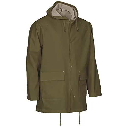 Elka Rainwear-PU/PVC-Regenjacke-Elements-306600-oliv-EN ISO 343 Kl.3-mit Wetterschutzleiste Größe 5XL