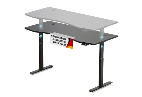PROMAFIT Elektrisch höhenverstellbarer Schreibtisch 180 cm - Barmöbel mit ergonomischem Design, ideal für gesundes Arbeiten. Individuell anpassbar dank 3 Memory-Funktionen für optimale Körperhaltung.