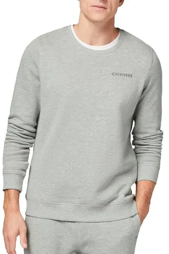 CHIEMSEE Sweatshirt Herren I Regular Fit Herren Pullover Schriftzug & kleinem Silikon-Label I Sportliches Herren Sweatshirt aus Bio-Baumwolle für Freizeit und Sport I 3 Farben, Gr. S-4XL