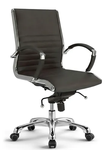 VERSEE Montreal Leder Drehstuhl Braun – Ergonomischer Bürostuhl für hohen Komfort