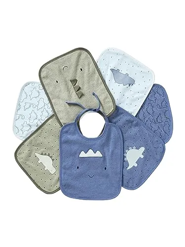 Vertbaudet 7er-Pack Baby Lätzchen Oeko-Tex farblich sortiert dino