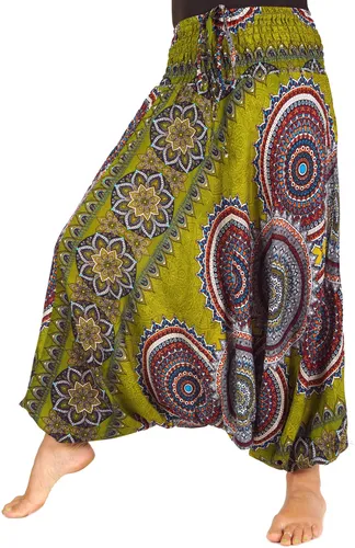 Afghani Haremshose - Ethno Style Jumpsuit für Damen - Abteilung: Frauen, besondere Merkmale: Weit geschnitten, elastischer Bund, perfekt für Frühling und Sommer, aus 100 % Viskose, ideal für einen lässigen Ethno-Look.