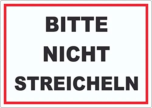 Bitte nicht streicheln Aufkleber streicheln verboten A6 (105x148mm)