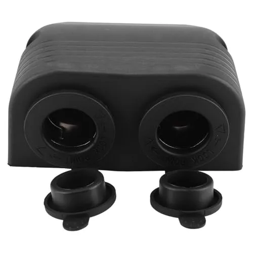 VOBOR 12V Steckdose Zigarettenanzünder, Wasserdicht Marine Grade Gleichstrom-Feuerzeugsteckdose Steckdose, Dual Port Oberflächenmontage Steckdose für 12V-24V Auto, Motorrad, Marine, Wohnmobil, LKW