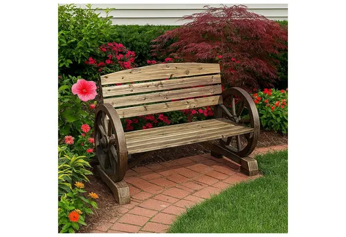 HTI-Living Gartenbank mit Wagenrädern von HTI-Line