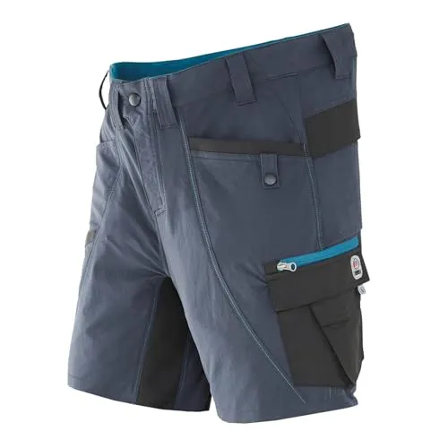 Terrax Workwear sportliche Stretch Arbeitsshorts mit vielen praktischen Taschen (DE/NL/SE/PL, Numerisch, 56, Regular, Regular, Anthrazit/pertrol)