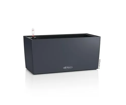 Lechuza Blumenkasten BALCONERA Color 40 grau - Garten-Zubehör mit intelligentem Erdbewässerungssystem und 2,5 Liter Wasserspeicher – ideal für Balkon und Fensterbank.