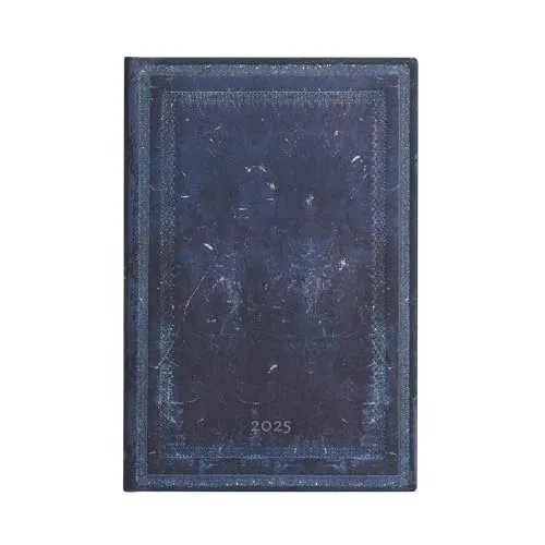 Paperblanks 12-Monatskalender 2025, Inkblot, Midi, Horizontal, Elastikband-Verschluss