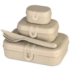 KOZIOL Lunchbox Set 6-tlg. – Praktische Aufbewahrungslösungen - Vorratsdosen aus biozirkulärem Material, spülmaschinengeeignet und recycelbar – ideal für umweltbewusste Genießer.