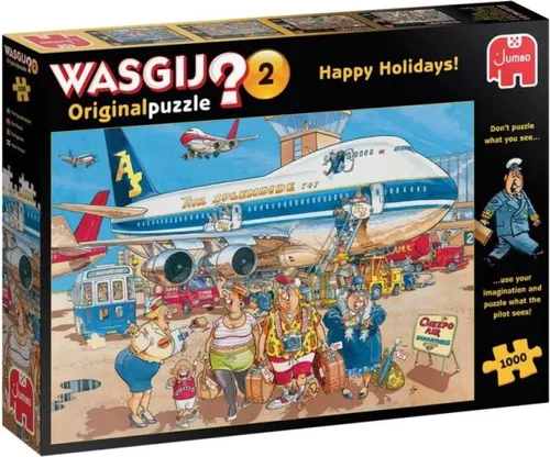 Jumbo Wasgij Original 2 - Schöne Ferien 1000 Teile Puzzle (81922), grenzenloser Spaß für Groß und Klein, perfekte Geschenkidee!