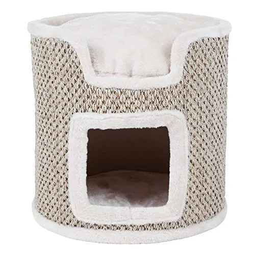 Katzenturm Ria 37cm - Kratzbaum für Katzen, kompakt und stilvoll mit robustem Sisal und weichem Plüsch für optimalen Komfort und Kratzverhalten.