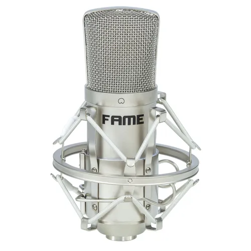 Fame Audio Studio CM1 Mikrofon - Vielseitiges Großmembran-Kondensatormikrofon für Gesang, Sprache und Instrumente. Hohe Schalldruckverträglichkeit und Nierencharakteristik bieten hervorragenden Schutz vor Störgeräuschen.