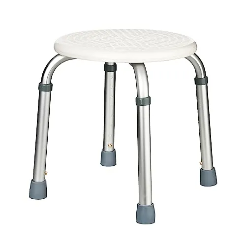 flexilife Duschhocker für Senioren – Höhenverstellbarer Bad Hocker - Dusch- & Badehocker, höhenverstellbar von 36 bis 53 cm, korrosionsbeständig und tragbar – ideal für mehr Sicherheit und Komfort beim Duschen.