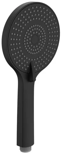 Sapho Massage-Handbrause, 3 Duschmodi, Silikondüsen, Ø 120 mm, ABS / Schwarz matt