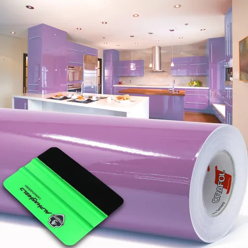 10m Oracal 621 Glanz 042 Flieder Plotterfolie + Rakel Klebefolie Möbelfolie