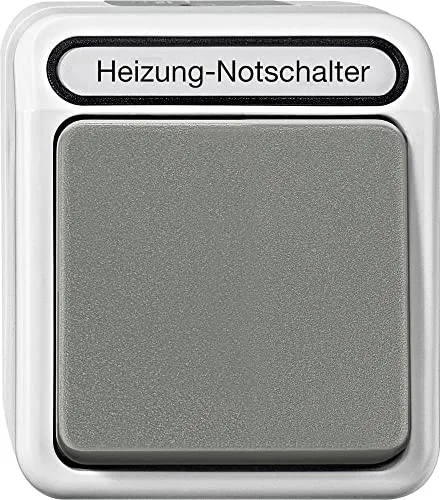 Merten MEG3449-8029 Heizungs-Notschalter - Smart Home Heizungs-Notschalter mit Beleuchtung, ideal für sichere und einfache Nutzung. Frontseitig nachrüstbar, schutzart IP44 für zuverlässigen Einsatz.