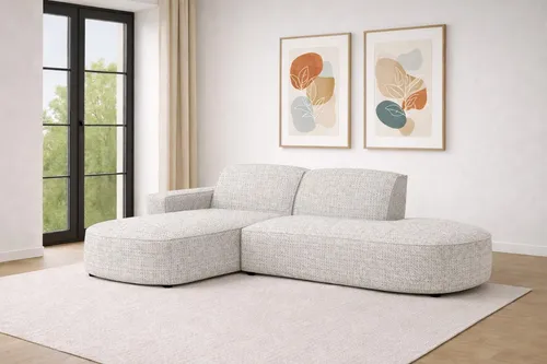 Kaiser Möbel Ecksofa Cursal Atelier – Elegantes L-Form Sofa mit sanften Rundungen - Ecksofa in L-Form, vereint modernes Design mit hohem Sitzkomfort. Der haustierfreundliche Stoff und die modulare Bauweise machen es perfekt für jedes Zuhause.