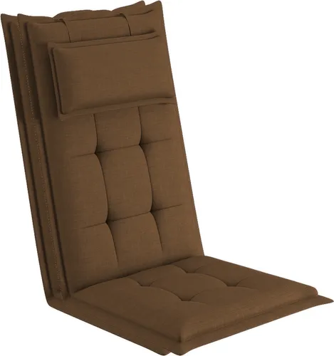 sunnypillow Gartenstuhlauflagen 2 Stück mit Kopfpolster, 120x50x9 cm - Gartenmöbelauflagen für höchsten Sitzkomfort, wasserabweisend und ideal für Innen- und Außenbereich. Mit abnehmbarem Kopfpolster und stabilen Befestigungen für perfekten Sitz.