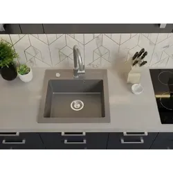 Faizee Granitspüle 48x50cm - Eckig - Hochwertige Granitspüle für Küchen und Bars, hitzebeständig bis 280°C, kratzfest und leicht zu reinigen. Ideal für den täglichen Einsatz in modernen und traditionellen Umgebungen.