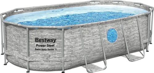 Bestway Power Steel 427x250x100cm Pool mit Filterpumpe und Zubehör
