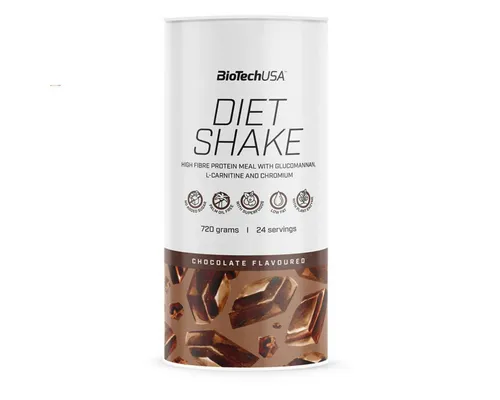 Biotech USA Diet Shake 720 g Pulver - Proteine - Leckeres Diätgetränk zur Gewichtsreduzierung, unterstützt Muskelaufbau mit Molkeproteinen und Ballaststoffen, nur ca. 110 kcal pro Portion.