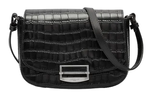 Liebeskind Berlin EZRA 2 NEW CROCO Crossbody M, schwarz - Umhängetasche mit modernem Croco-Design, ideal für stilvolle Auftritte und praktische Handhabung im Alltag.