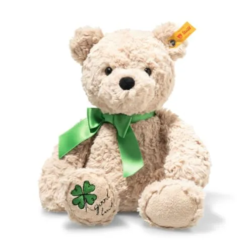 Steiff Kuscheltier Jimmy Teddybär Good Luck - Stofftier & Teddybär, 30 cm, kuschelweich und ideal als Glücksbringer für Kinder, mit liebevoller Handarbeit gefertigt und waschbar bei 30 °C.