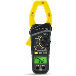 TROTEC Stromzange BE44 – Professionelles Zangenamperemeter für präzise Strommessungen - Strommessgeräte: Professionelles Zangenamperemeter mit True-RMS für Wechsel- und Gleichstrom bis 1000A. Ideal für Heim- und Profianwender, robust und vielseitig einsetzbar.