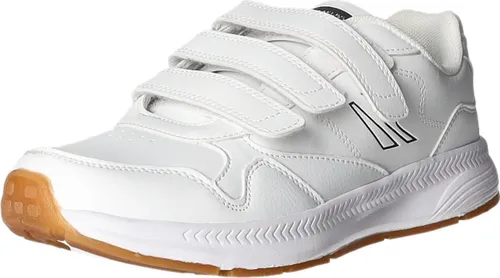 Sneakers Damen Sportschuh mit Klettverschluss in Weiß, EU Größe 37 - Bequemer Trainingsschuh mit drei Klettverschlüssen für eine einfache Anpassung. Hergestellt aus hochwertigem Kunstleder, bietet er optimalen Tragekomfort dank Soft Foam-Fußbett und leichtem Kunststoffsohle.