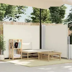 Ausziehbare Seitenmarkise - Rot, 140 x 600 cm - Wandmarkise aus 100 % Polyester mit PU-Beschichtung, ideal für Terrassen und Balkone, bietet effektiven Sonnenschutz und Sichtschutz.