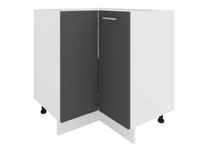 VCM Unterschrank Esilo - Eckschrank in Weiß/Anthrazit - Moderner Küchenschrank mit pflegeleichter Oberfläche und höhenverstellbaren Füßen, ideal für platzsparende Lösungen in Ihrer Küche.