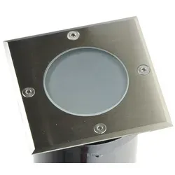 ChiliTec Bodenleuchte BEL Uni Q 10x10x14cm, IP65, GU10 Fassung, 4eckig