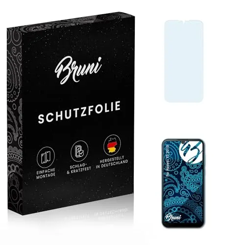 Bruni Schutzfolie kompatibel mit Huawei Y5 2019 Folie, glasklare Displayschutzfolie (2X)