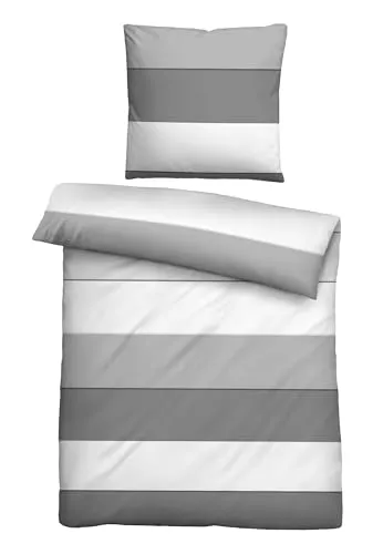 biberna 0615210 Mako-Satin Bettwäsche in grau von biberna