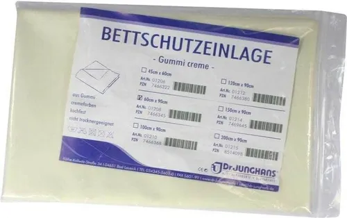 Bettschutzeinlage Gummi 60x90 cm creme
