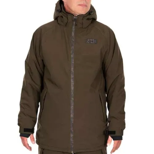 Fox Khaki Sherpa-tec Jacket - Wetterfeste Angeljacke für XXL Angler - Sonstiges Angelzubehör, wasserdicht mit 10.000 mm und atmungsaktiv 3.000 g/m² pro 24h, ideal für jedes Wetter beim Angeln.