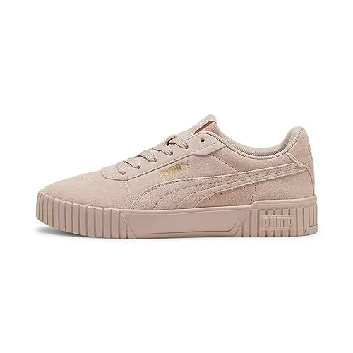 PUMA Damen Carina 2.0 Sd Turnschuhe, Rose Quartz Puma Gold, 37 EU - Damen-Sneaker mit stylischem Veloursleder-Design und atmungsaktivem Mesh-Futter für ultimativen Komfort und trendigen Look.