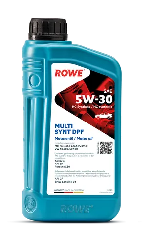 Rowe Hightec Multi Synt DPF SAE 5W-30 Motoröl, 5l von Rowe