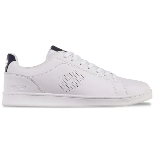 Lotto Burgas Unisex Sneaker 45 EU - Klassischer Retro-Look - Damen-Sneaker mit edlem perforiertem Logo und Retrosohle, ideal für einen stylishen Auftritt im Alltag.