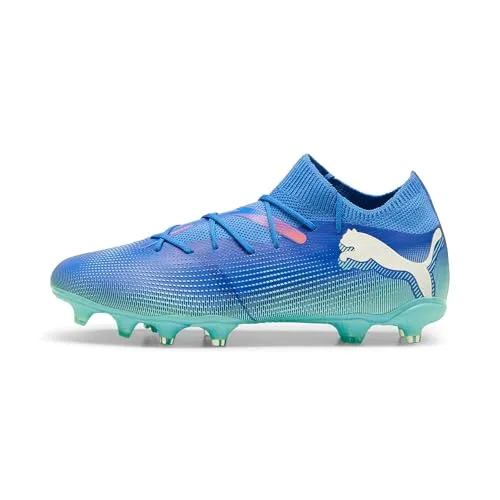 Puma Future 7 Match FG/AG Fußballschuhe – Blau – Größe 40 - Fussballschuhe für Spielmacher: Das leichte Obermaterial mit dehnbarem Kragen bietet eine individuelle Passform und hervorragende Traktion für schnelle Bewegungen auf Hartboden und Kunstrasen.