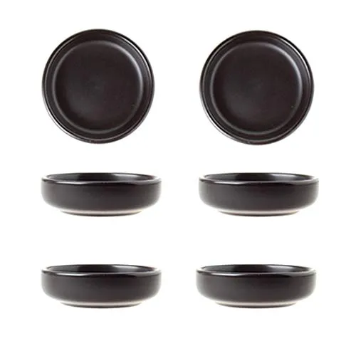 Soja Dipp Schale Matt Keramik, Mehrzweck Porzellan Saucen Schale, Mini Seasoning Bowl Sushi Teller Set, Kleine Untertassen, Einfacher Stil 6er Set