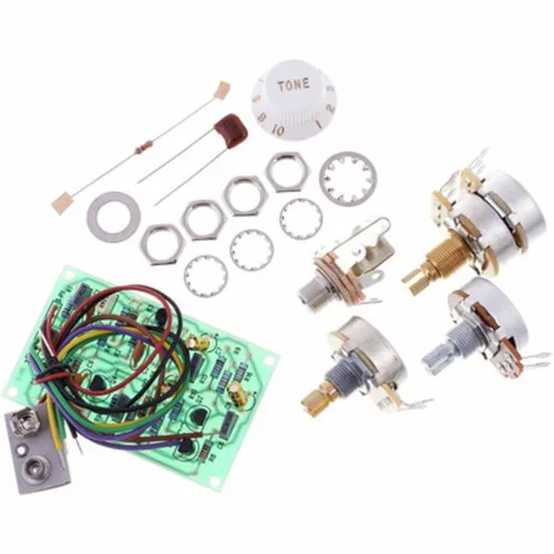 Fender Mid Boost Kit Clapton - Gitarren- & Bass-Zubehör, Mid Boost Kit für Eric Clapton mit 25dB Verstärkung, inklusive aller Teile und Einbauanleitung für einfachen Einbau.