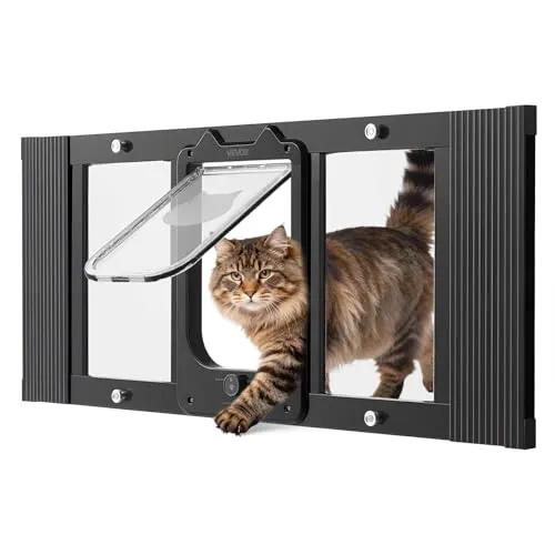 VEVOR Katzenklappe Katzentür für Fensterbreiten 787-914 mm
