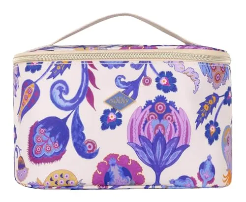 Oilily Kosmetiktasche Cady Beauty Case Shifting Sand - Geräumige Kulturtasche mit integriertem Spiegel, ideal für unterwegs. Das florale Design in Shifting Sand und goldene Akzente sorgen für Stil. Mit praktischem Tragegriff und sicherem Stand ist sie der perfekte Reisebegleiter.