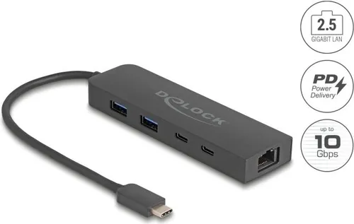 Delock Dockingstation USB Type-C (64110) - Kabel/Adapter/USB - Vielseitige Dockingstation mit USB Type-C für schnelles Laden und Datenübertragung, ideal für moderne Laptops.