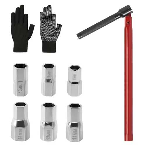 HURODZ Standhahnmutterschlüssel, 8-14mm Standhahnschlüssel Wasserhahn Montagewerkzeug Armaturenschlüssel, Ringschlüssel Universalwerkzeug für Sanitärinstallationen Waschbeckenarmatur
